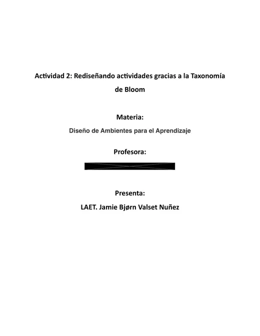 Vista previa de Rediseño de actividades de aprendizaje con la Taxonomía de Bloom